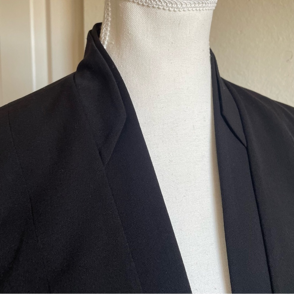 WHBM Blazer Women’s XS Black Long Sleeve One Button Career Gorpcore Office Chic - Picture 3 of 16